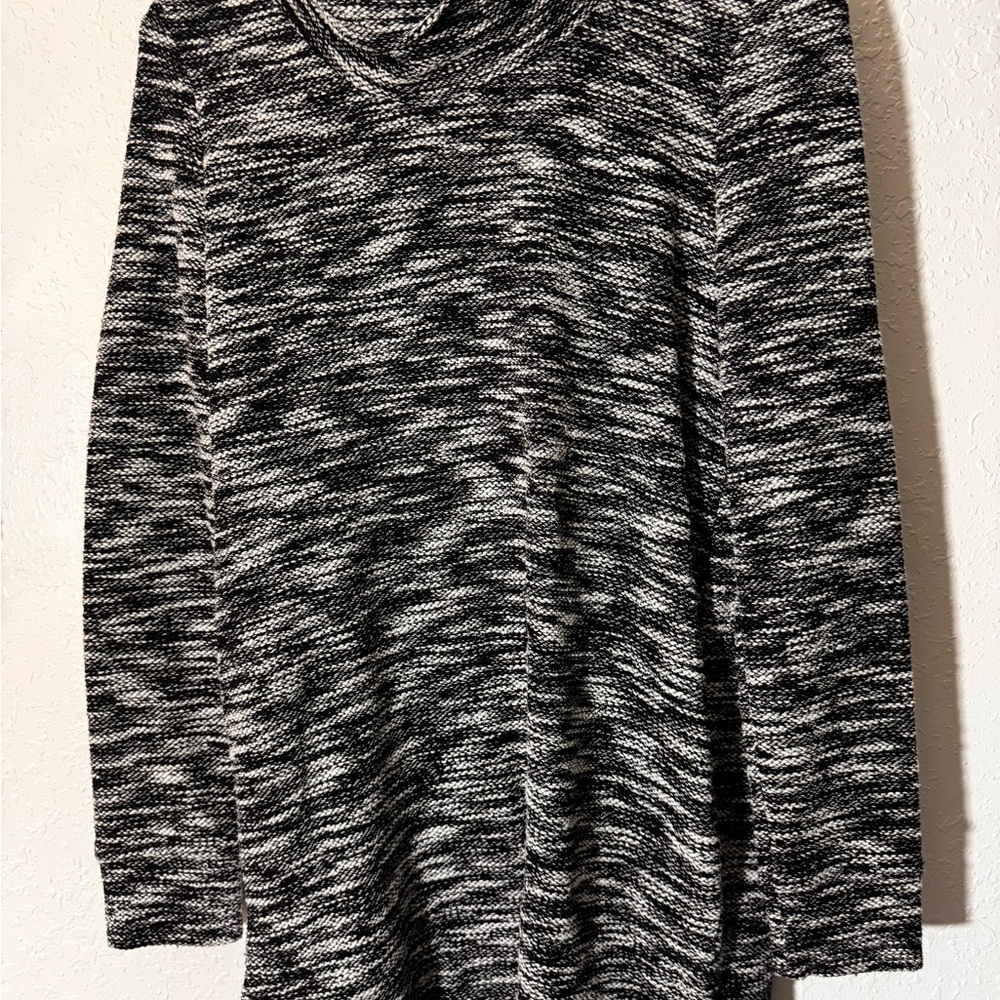 Caslon blue and White Cowl Neck Sweater